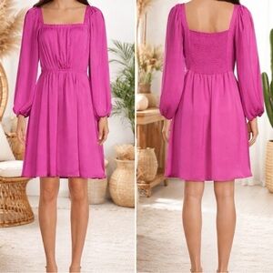 Kobi Halperin Stavy Smocked Mini Dress in Pink Lady